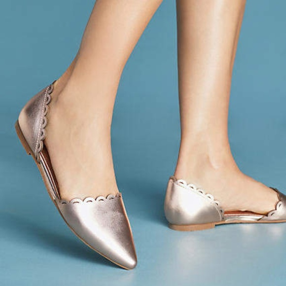 Anthropologie Shoes - 🆕NIB rare Seychelles rose gold leather flats